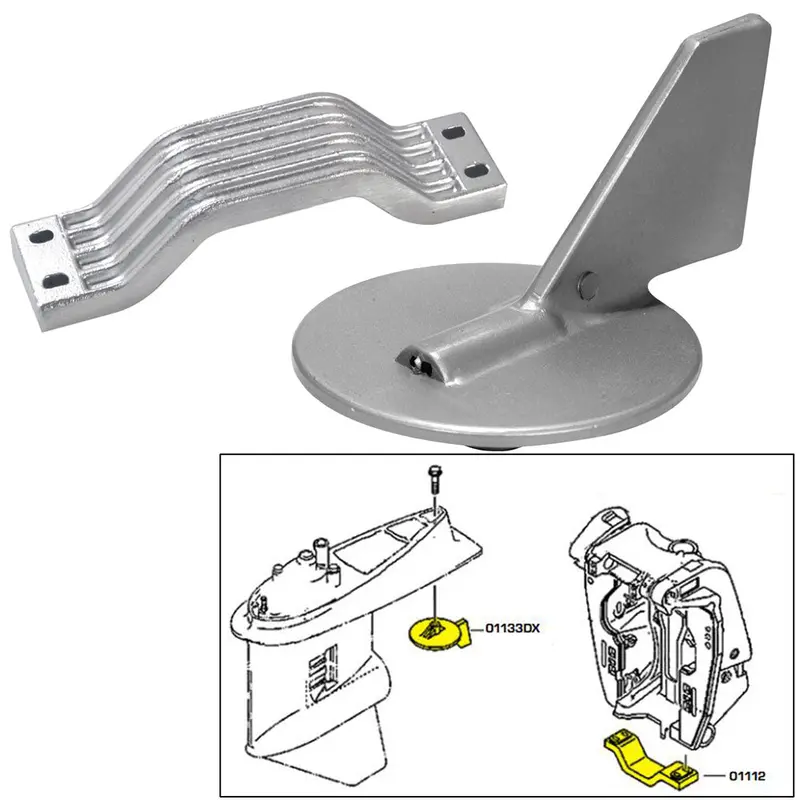 Tecnoseal Aluminum Anode Kit For Yamaha 150–200Hp Outboard Engines 1