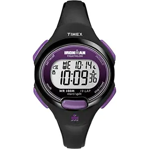 Timex Ironman 10-Lap Chronograph – Mid-Size Purple/Black Model 1