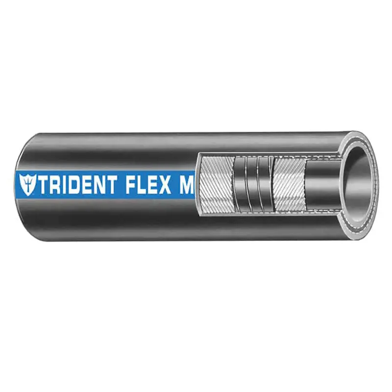 Trident Marine 1.5-Inch Black Flexible Wet Exhaust Hose – 50-Foot Coil 1