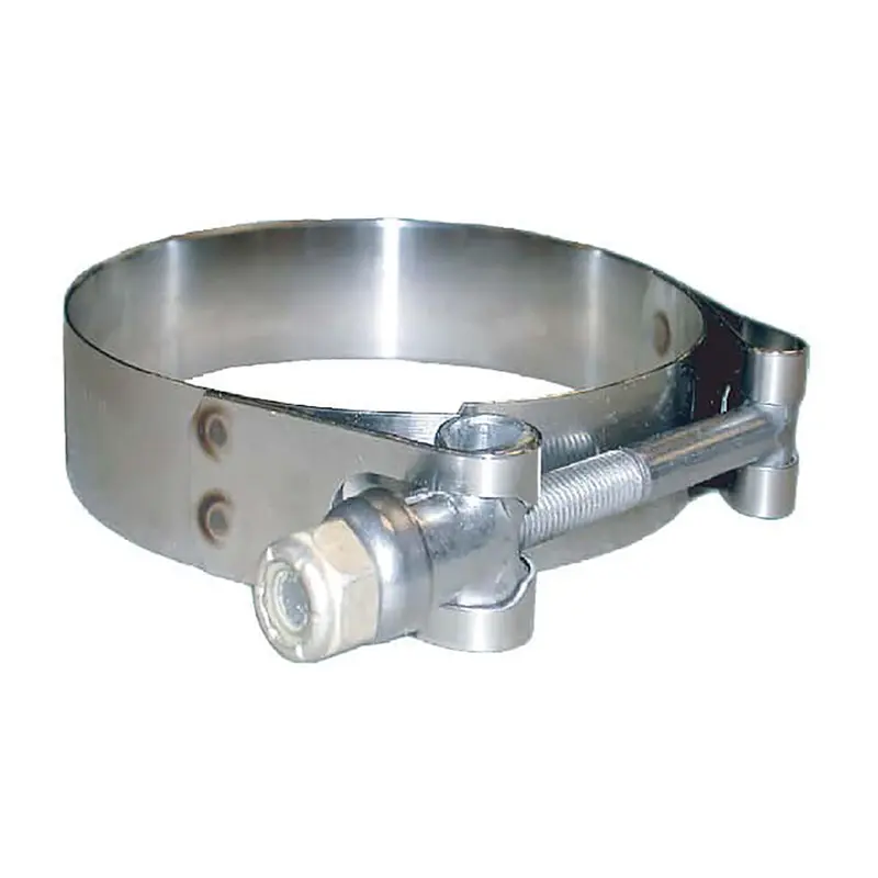 Trident Marine 316 Stainless Steel T-Bolt Clamp – 3/4" Band, 4.37"–4.94" Range, 10-Pack (Long) [720-4001L] 1