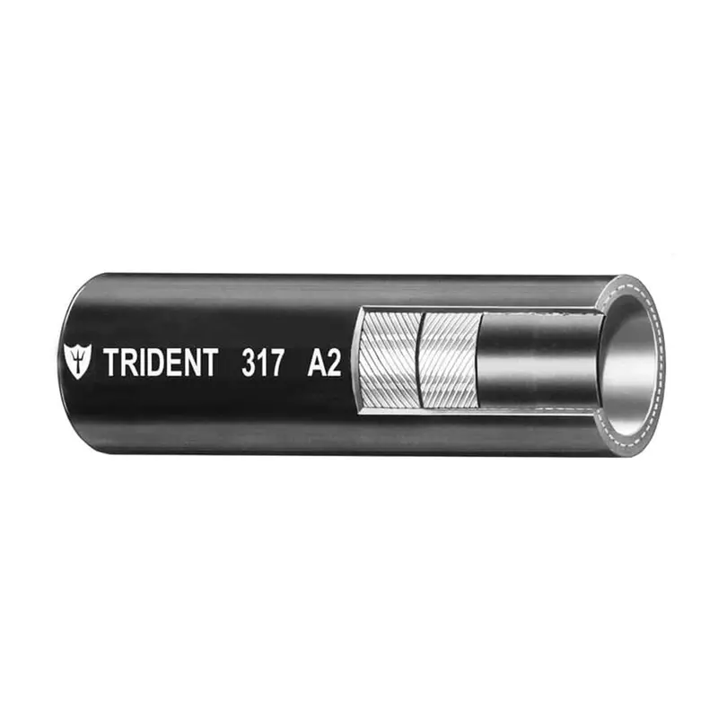 Trident Marine 5/8" Id × 50' Type A2 Fuel & Vent Line Hose – Black Marine-Grade Polyethylene (Model 317-0586) 1