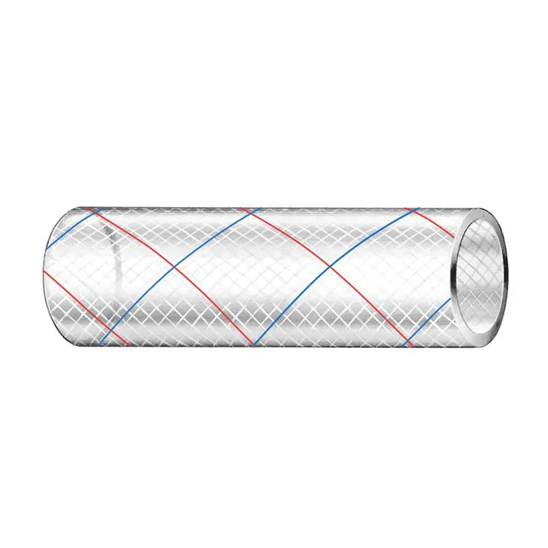Trident Marine Clear Pvc Reinforced Hose – 5/8 Inch X 50 Feet, Red/Blue Tracer 1