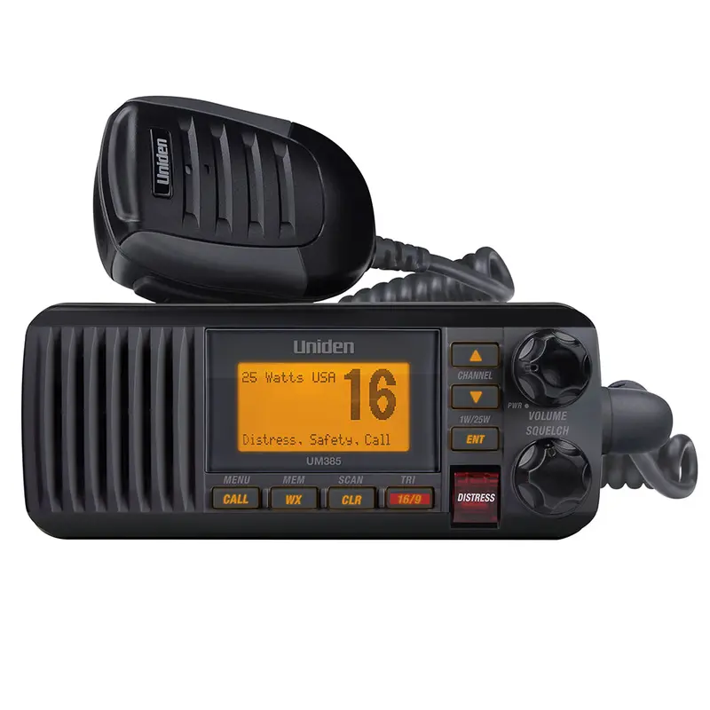 Uniden Um385 Fixed-Mount Vhf Marine Radio – Black Housing 1