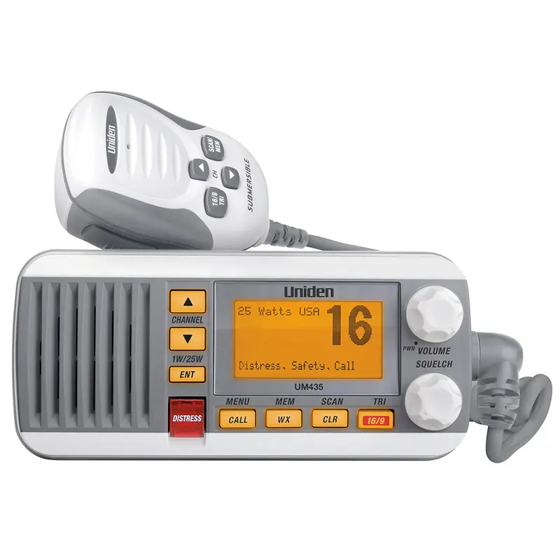 Uniden Um435 Fixed-Mount Vhf Marine Radio – White Housing, Enhanced Features 1