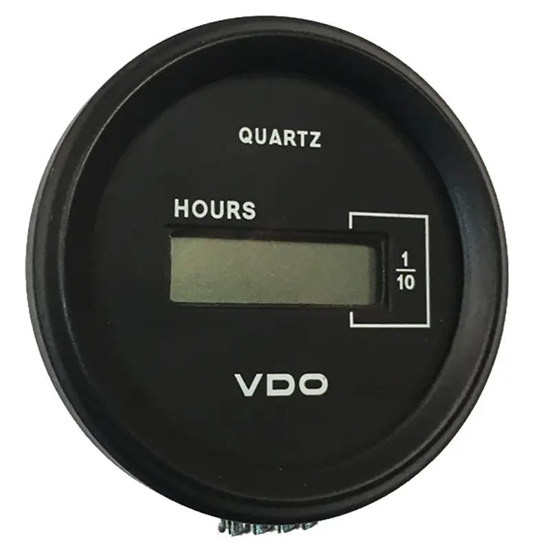 Vdo Cockpit Marine Lcd Hourmeter – 52Mm (2-1/16") Display, Black Dial With Chrome Bezel (331-546) 1