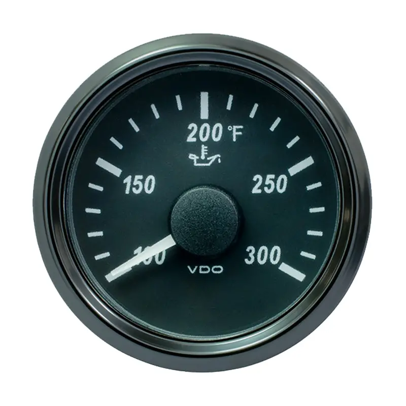 Vdo Singleviu 52Mm (2-1/16") Oil Temperature Gauge – 300°F Range, 322–18 Ohm Sender [A2C3833410030] 1