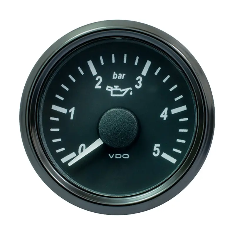 Vdo Singleviu 52Mm Oil Pressure Gauge – 0–5 Bar Range, 0–180 Ohm Sender Compatible 1
