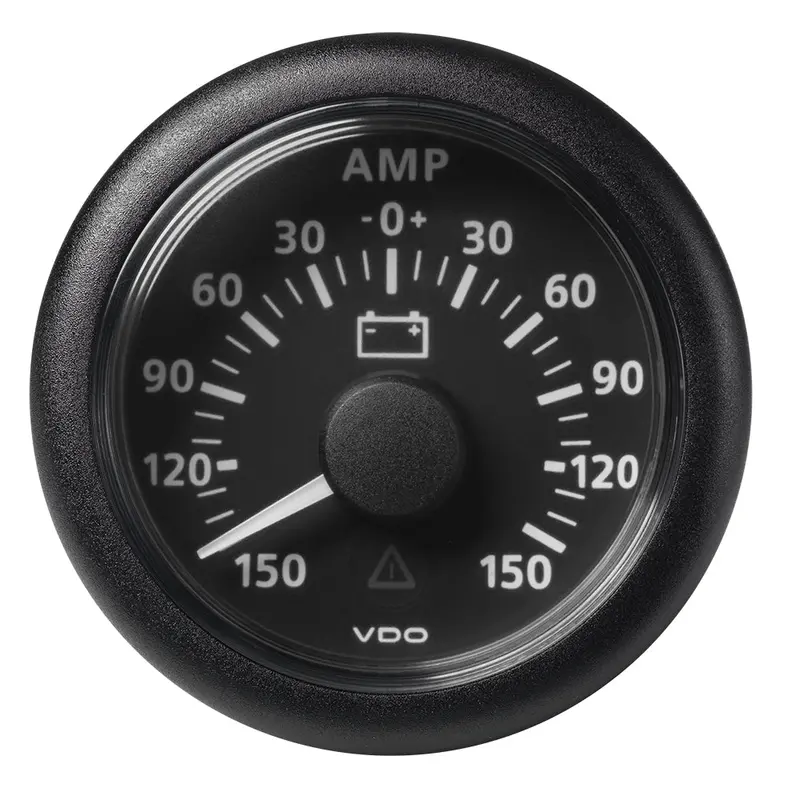 Veratron Viewline 52Mm Battery Status Gauge – ±150A Range With Black Dial & Bezel – A2C59512329 1
