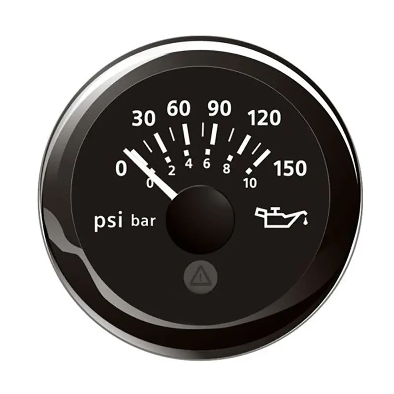 Veratron Viewline Oil Pressure Gauge – 52Mm (2-1/16") Round Dial, 0–150 Psi, Black Face 1