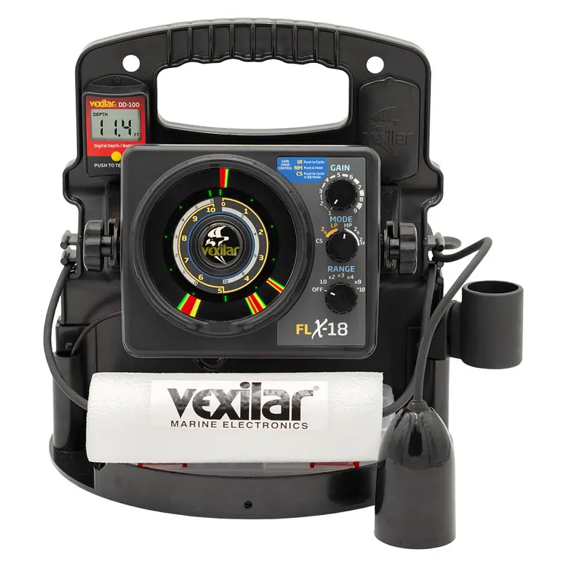 Vexilar Flx-18 Pro Pack Ii Ice Fishing System With 12° Dd-100 Ice-Ducer 1