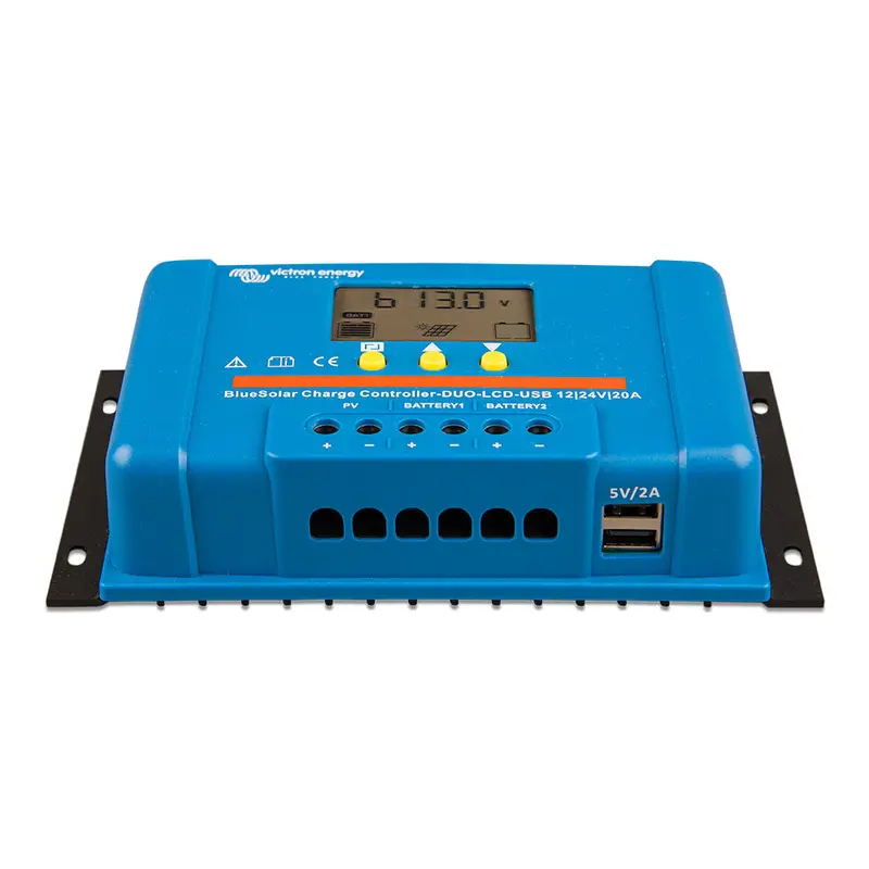 Victron Bluesolar Pwm Duo Charge Controller – 20A, 12V/24V, Lcd + Usb Interface [Scc010020060] 1