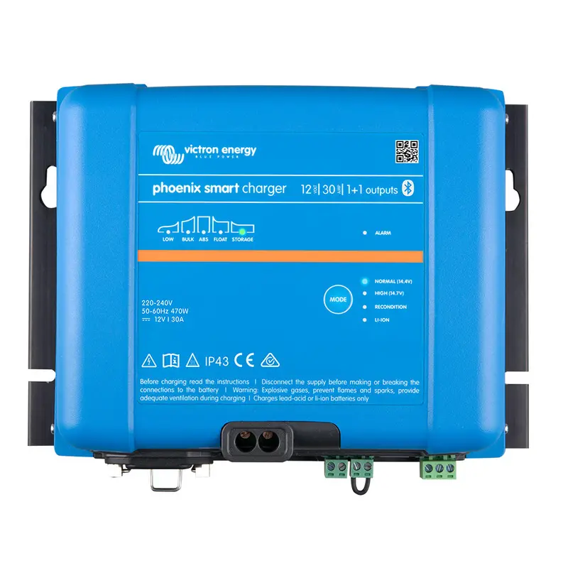 Victron Phoenix Smart Ip43 Charger 12V 30A (1+1 Output) – 120–240V Ac Input – Model Psc123051095 1