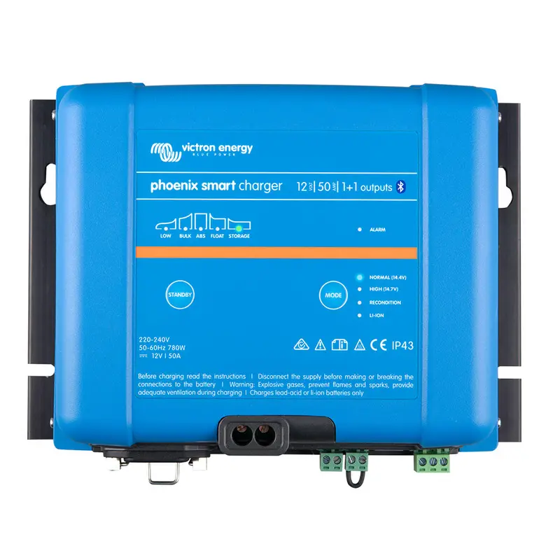 Victron Phoenix Smart Ip43 Charger 12V 50A (1+1 Output) – Universal 120–240V Ac – Model Psc125051095 1