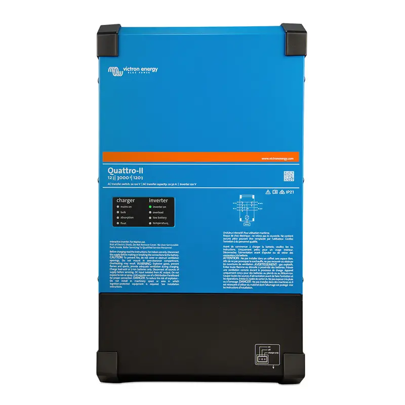 Victron Quattro-Ii 24V 3000Va Dual 120V Inverter/Charger – 70A Charger, 50A Ac Pass-Through 1
