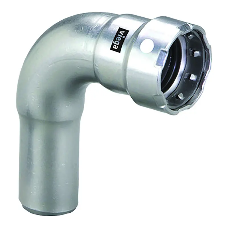 Viega Megapress 2" 90° Stainless Steel 304 Street Elbow – Press-Fit Assembly 1