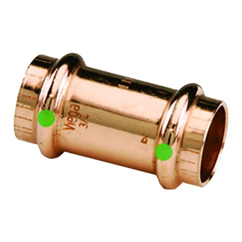 Viega Propress Copper Coupling With Stop – 1-1/4" Double-Press Connection & Smart Connect [78062] 1