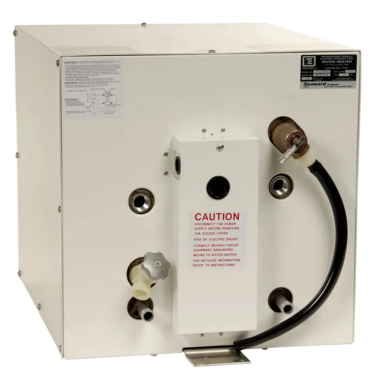 Whale Seaward 11-Gallon 120V Electric Hot Water Heater With Front-Mounted Heat Exchanger – White Epoxy Coating (F1100W) 1
