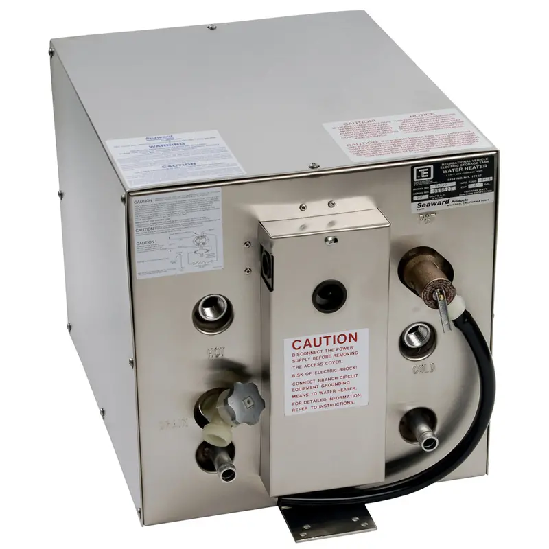 Whale Seaward F700 Hot Water Heater – 6-Gallon, Front-Mount Heat Exchanger, 120V/1500W, Stainless Steel Tank 1