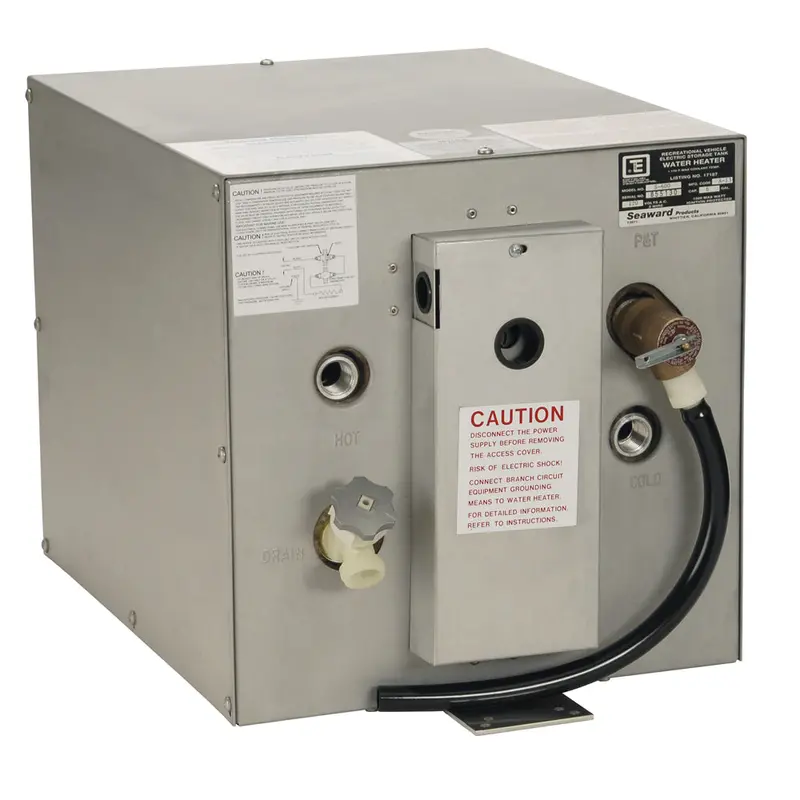 Whale Seaward S600 Hot Water Heater – 6-Gallon, Rear-Mount Heat Exchanger, 120V/1500W, Standard Finish 1