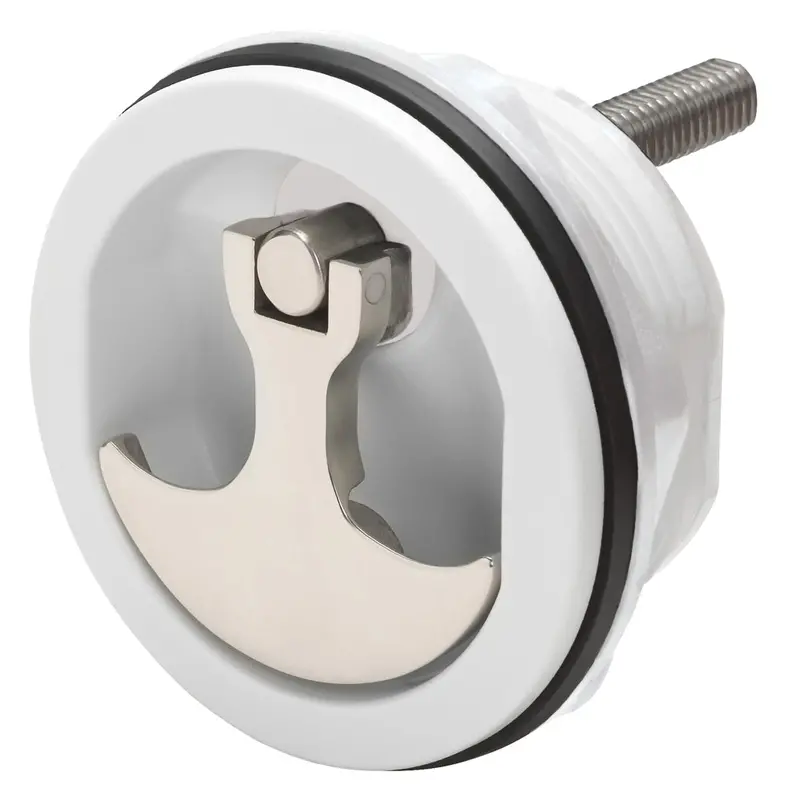 Whitecap 6230Wc Compression Handle – Nylon White Body With Stainless Steel Trim, Non-Locking 1