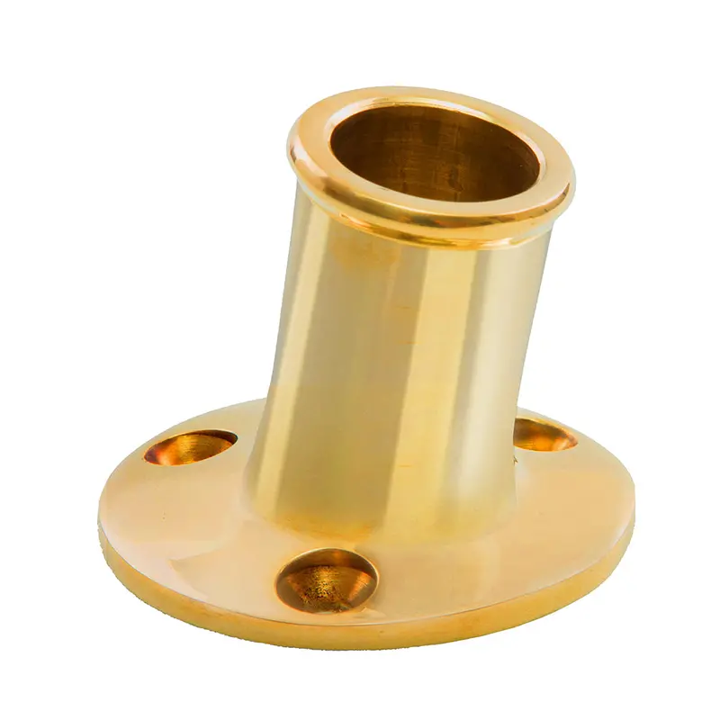Whitecap Polished Brass Top-Mount Flag Pole Socket – 3/4-Inch Internal Diameter – Model S-5001B 1