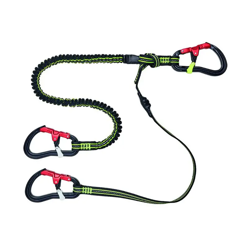 Wichard Proline Elastic Tether – Triple-Hook, 6-Foot Stretchable Safety Line [7039W] 1